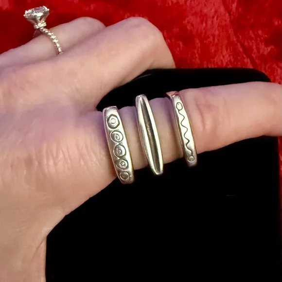 Vintage Lisa Jenks Stack Rings - Size 6 - Picture 1 of 5